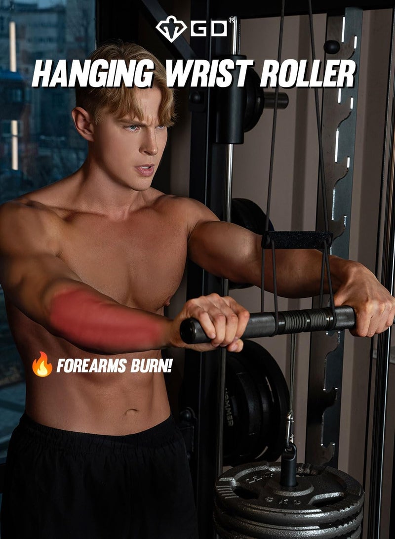 GD Hanging Wrist Roller Forearm Blaster- Forearm Strengthener Exercise Equipment Wrist Trainer for Muscle building and Injury prevention Hand Grip Strength - Image 2